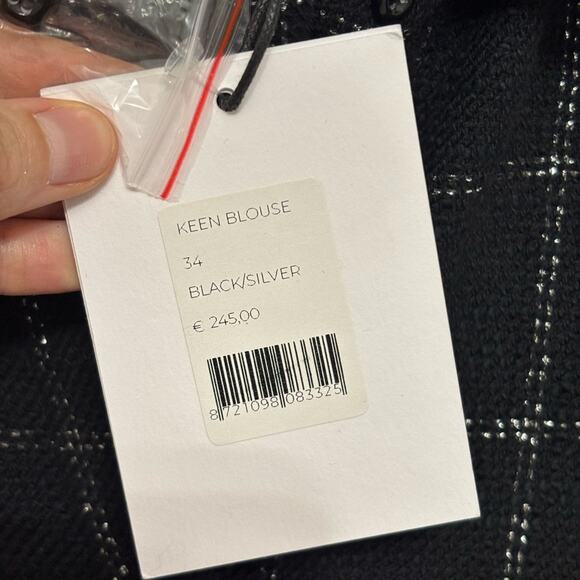 CHPTRS Oversized Keen Blouse in Black Windowpane - Size EU 34 - Picture 6 of 13